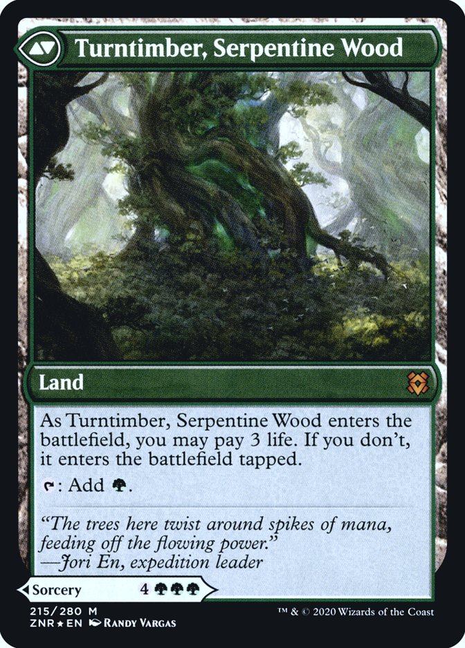 Turntimber Symbiosis // Turntimber, Serpentine Wood [Zendikar Rising Prerelease Promos] | Good Games Cannington