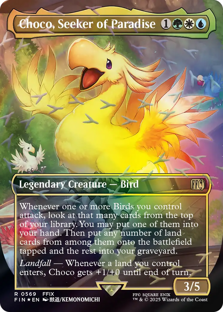Choco, Seeker of Paradise (Borderless) (Chocobo Track Foil) [FINAL FANTASY] | Good Games Cannington