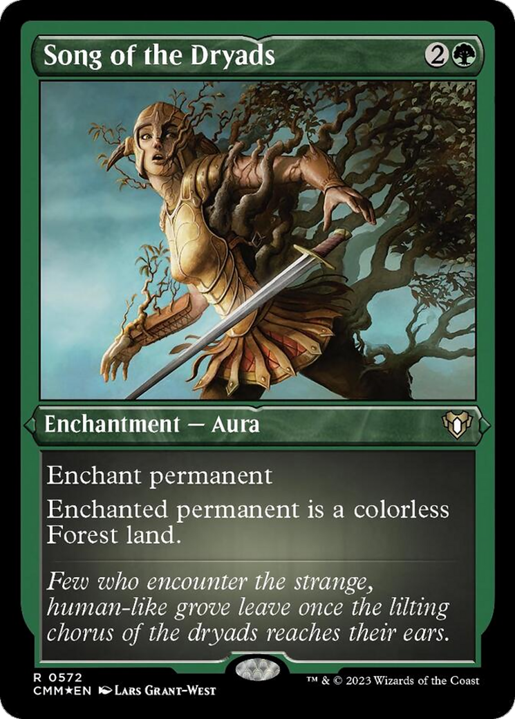 Song of the Dryads (Foil Etched) [Commander Masters] | Good Games Cannington