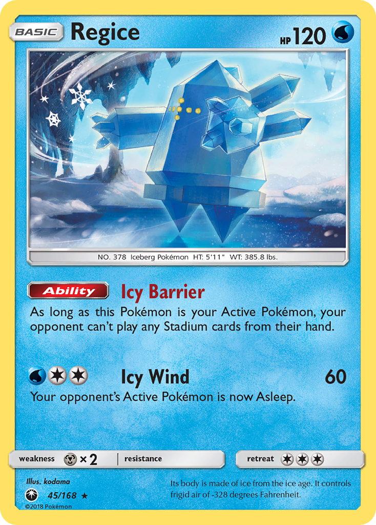 Regice (45/168) [Sun & Moon: Celestial Storm] | Good Games Cannington