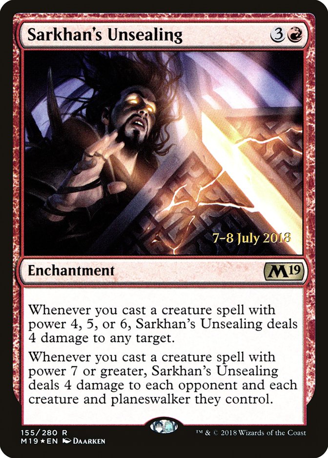 Sarkhan's Unsealing [Core Set 2019 Prerelease Promos] | Good Games Cannington