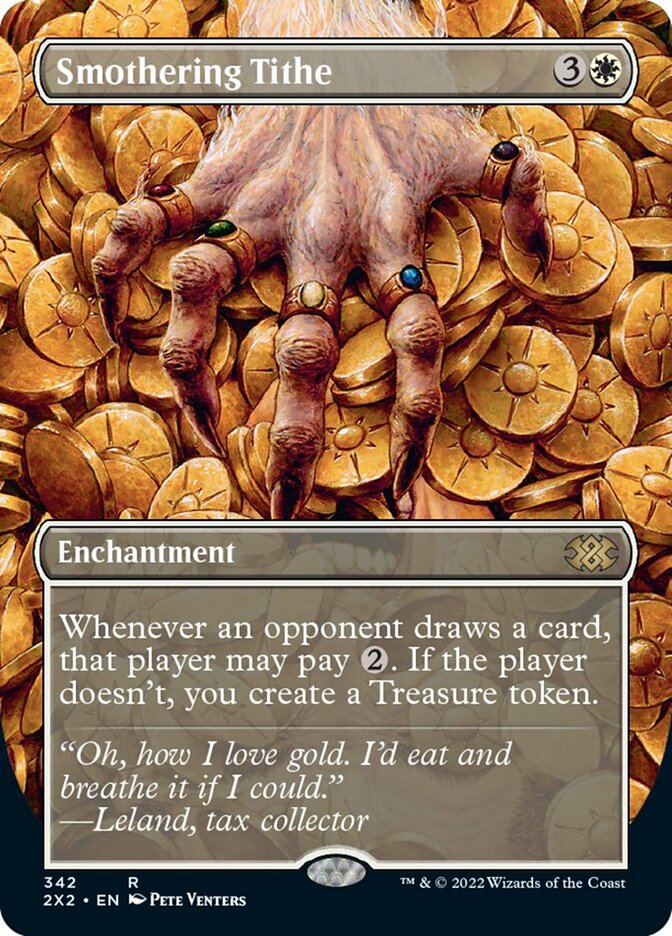 Smothering Tithe (Borderless Alternate Art) [Double Masters 2022] | Good Games Cannington