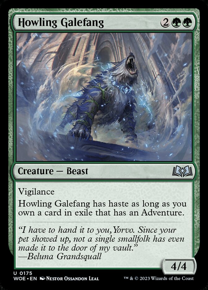 Howling Galefang 175 (Wilds of Eldraine)  - Foil | Good Games Cannington