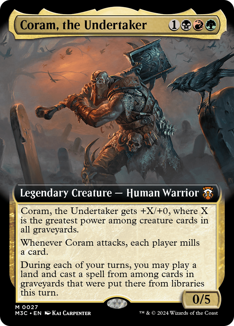 Coram, the Undertaker (Extended Art) [Modern Horizons 3 Commander] | Good Games Cannington