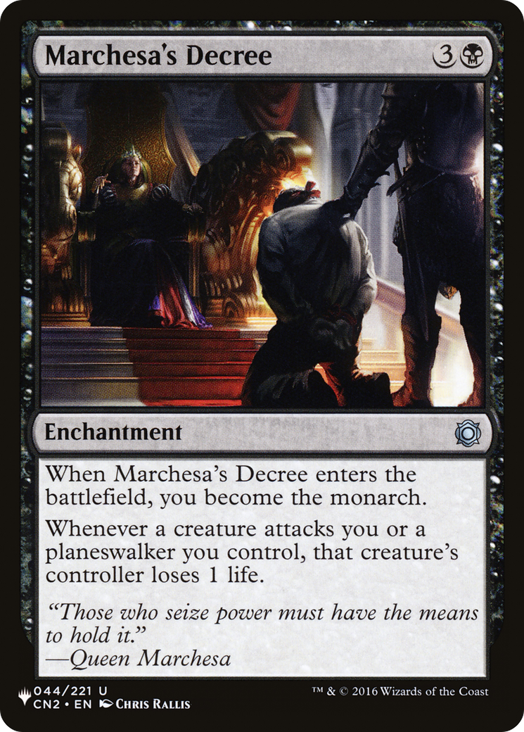 Marchesa's Decree [The List] | Good Games Cannington