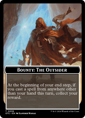 Bounty: The Outsider // Bounty Rules Double-Sided Token [Outlaws of Thunder Junction Commander Tokens] | Good Games Cannington
