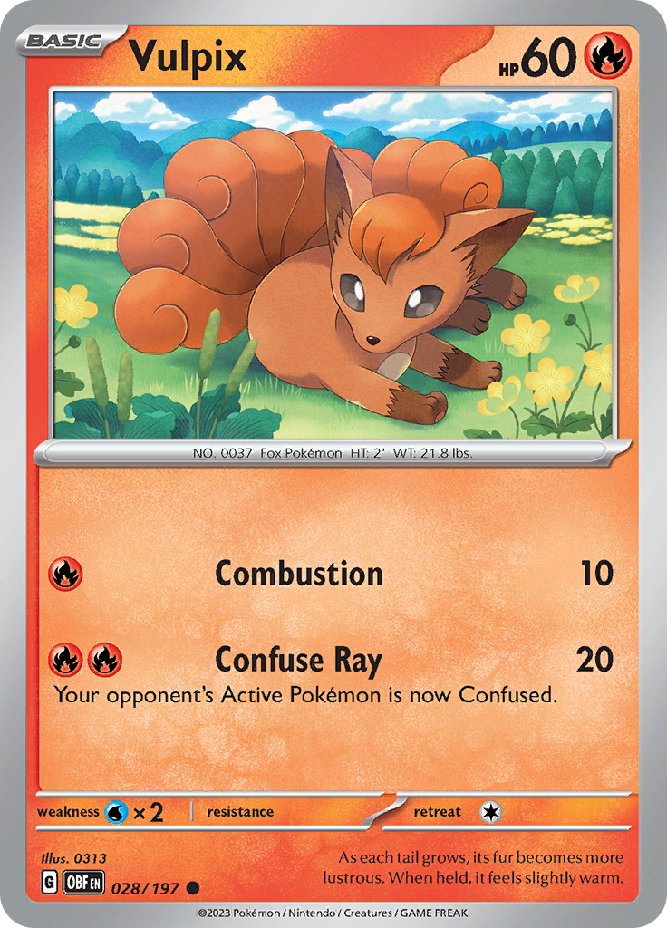 Vulpix (028/197) [Scarlet & Violet: Obsidian Flames] | Good Games Cannington