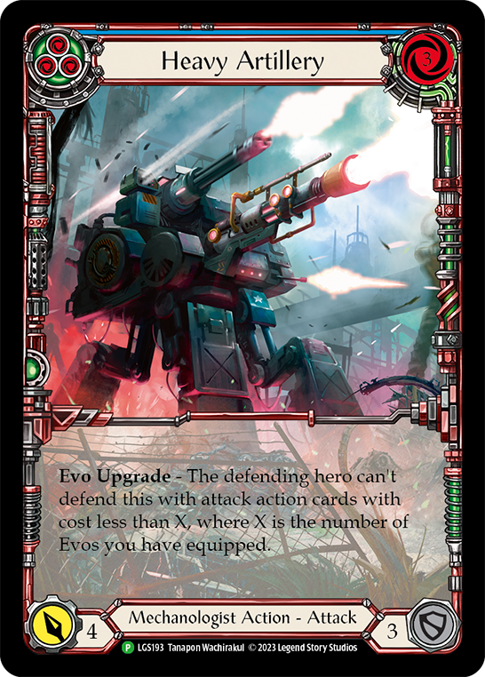 Heavy Artillery (Blue) [LGS193] (Promo)  Rainbow Foil | Good Games Cannington