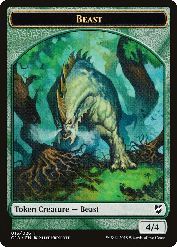Cat Warrior // Beast (013) Double-Sided Token [Commander 2018 Tokens] | Good Games Cannington