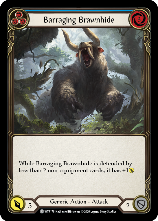Barraging Brawnhide (Blue) [U-WTR178] (Welcome to Rathe Unlimited)  Unlimited Normal | Good Games Cannington