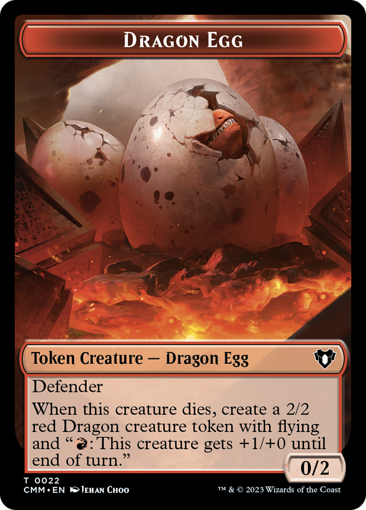 Dragon Egg Token [Commander Masters Tokens] | Good Games Cannington