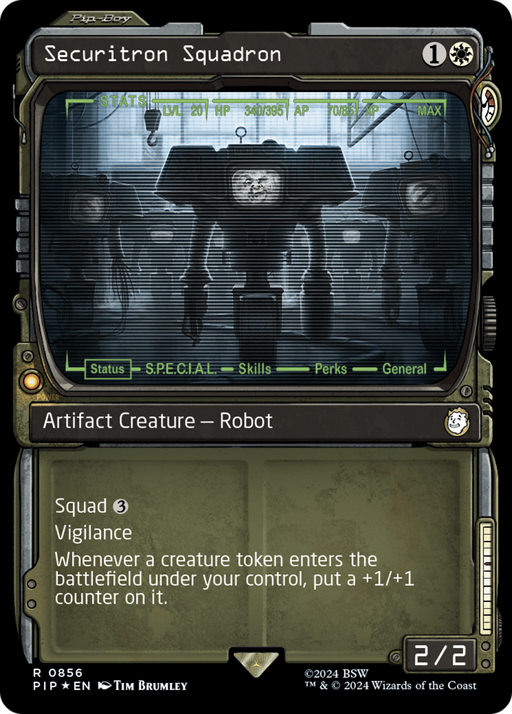 Securitron Squadron (Showcase) (Surge Foil) [Fallout] | Good Games Cannington