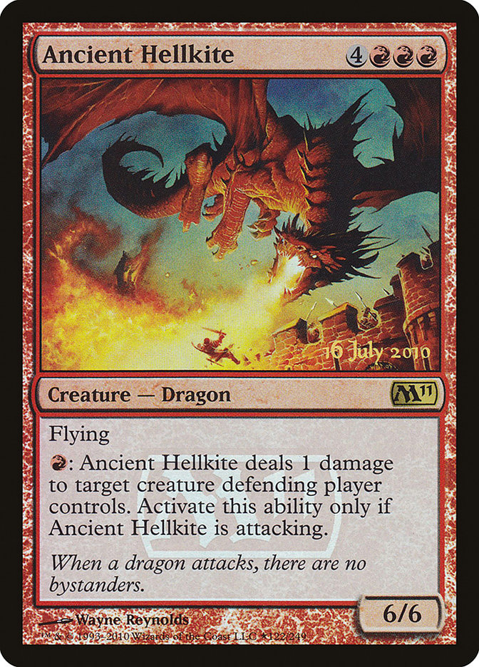 Ancient Hellkite [Magic 2011 Prerelease Promos] | Good Games Cannington