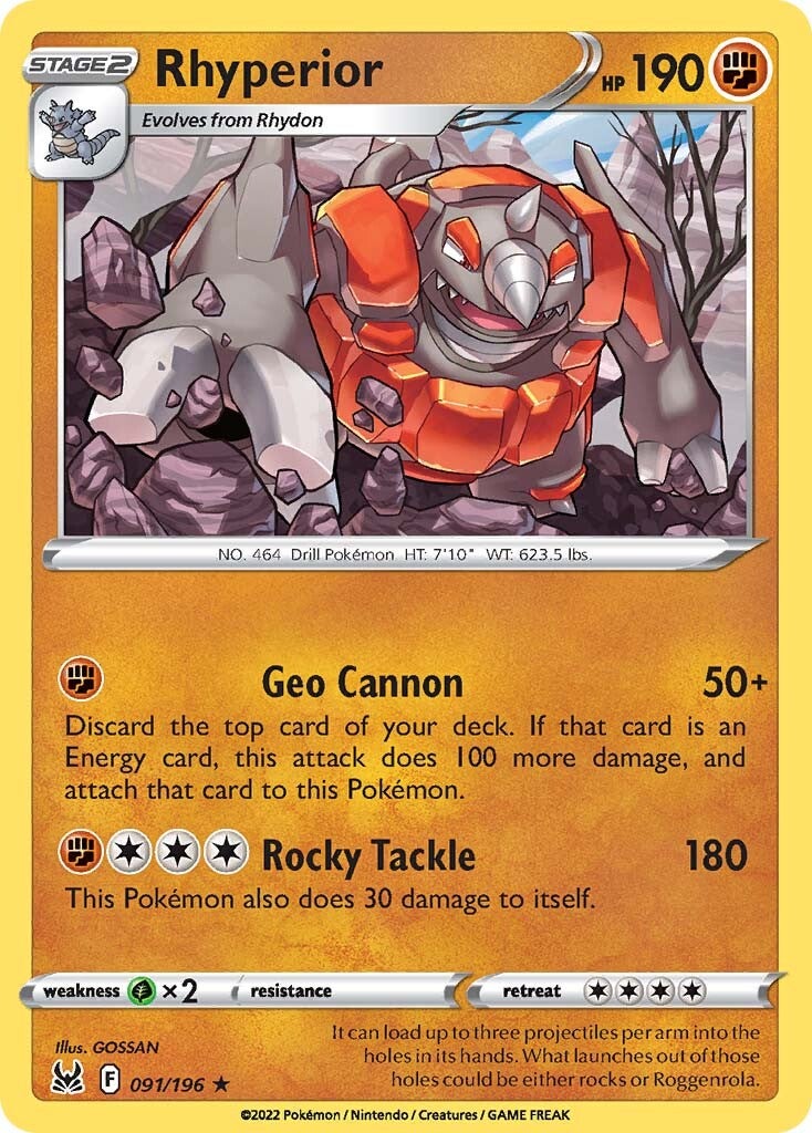 Rhyperior (091/196) [Sword & Shield: Lost Origin] | Good Games Cannington