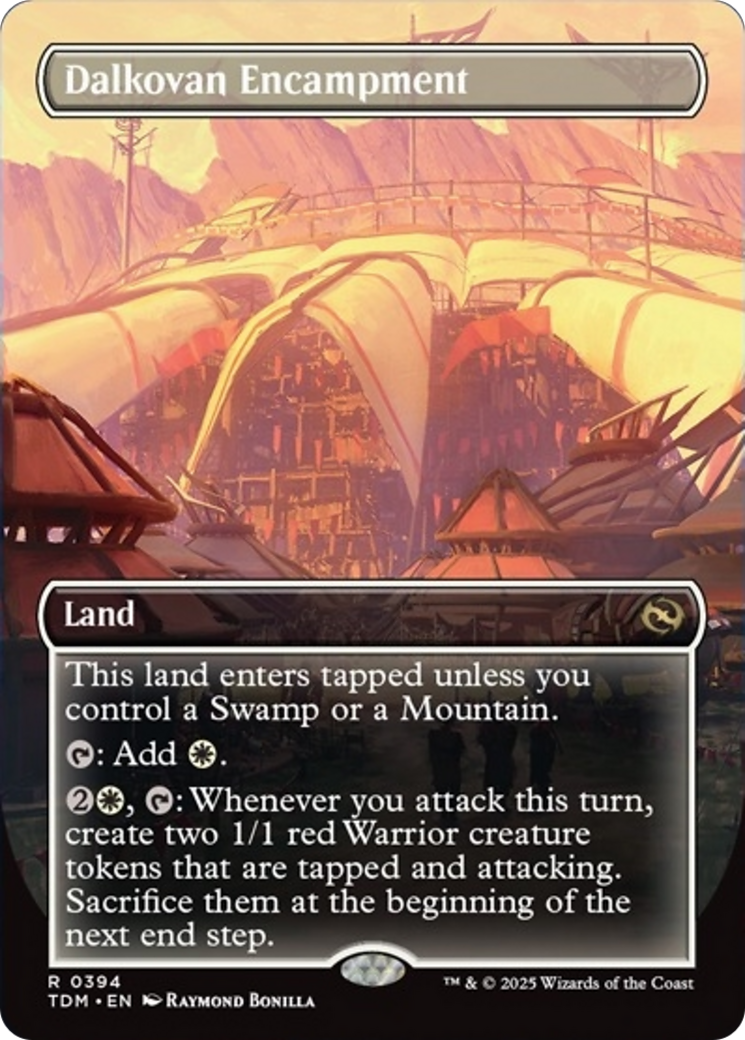 Dalkovan Encampment (Borderless) [Tarkir: Dragonstorm] | Good Games Cannington