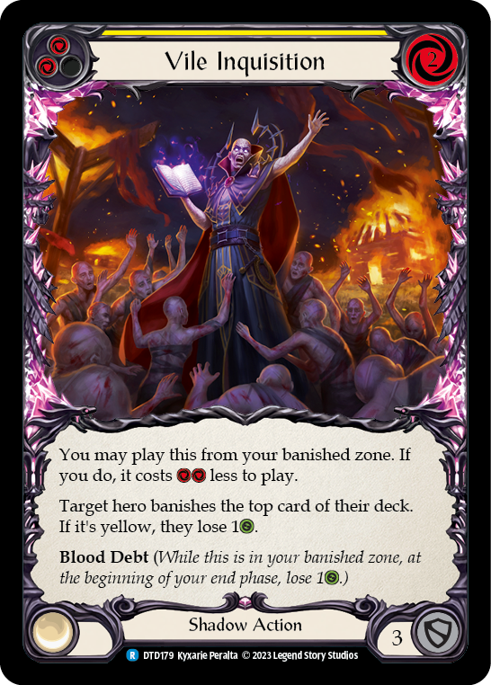 Vile Inquisition (Yellow) [DTD179] (Dusk Till Dawn)  Rainbow Foil | Good Games Cannington
