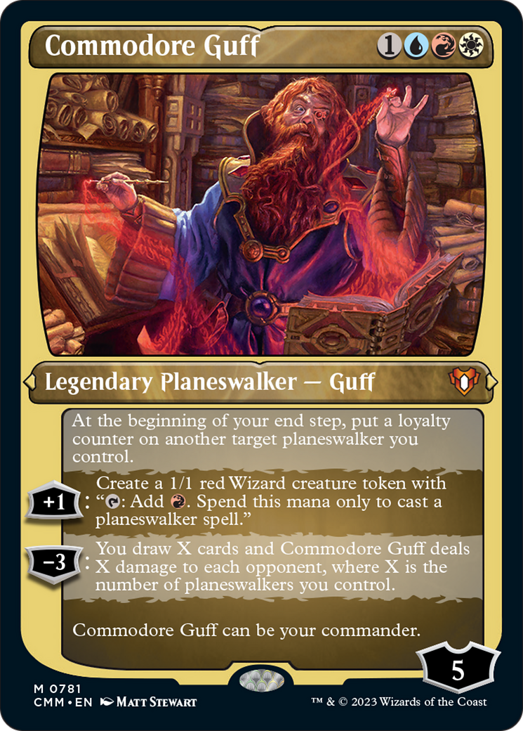 Commodore Guff (Display Commander) (Foil Etched) [Commander Masters] | Good Games Cannington
