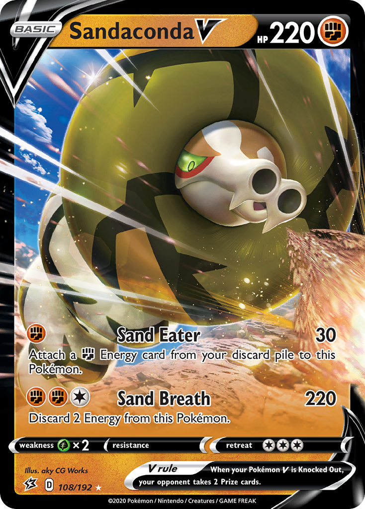 Sandaconda V (108/192) [Sword & Shield: Rebel Clash] | Good Games Cannington