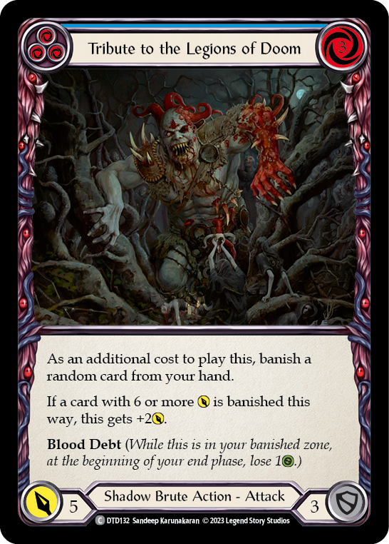 Tribute to the Legions of Doom (Blue) [DTD132] (Dusk Till Dawn)  Rainbow Foil | Good Games Cannington