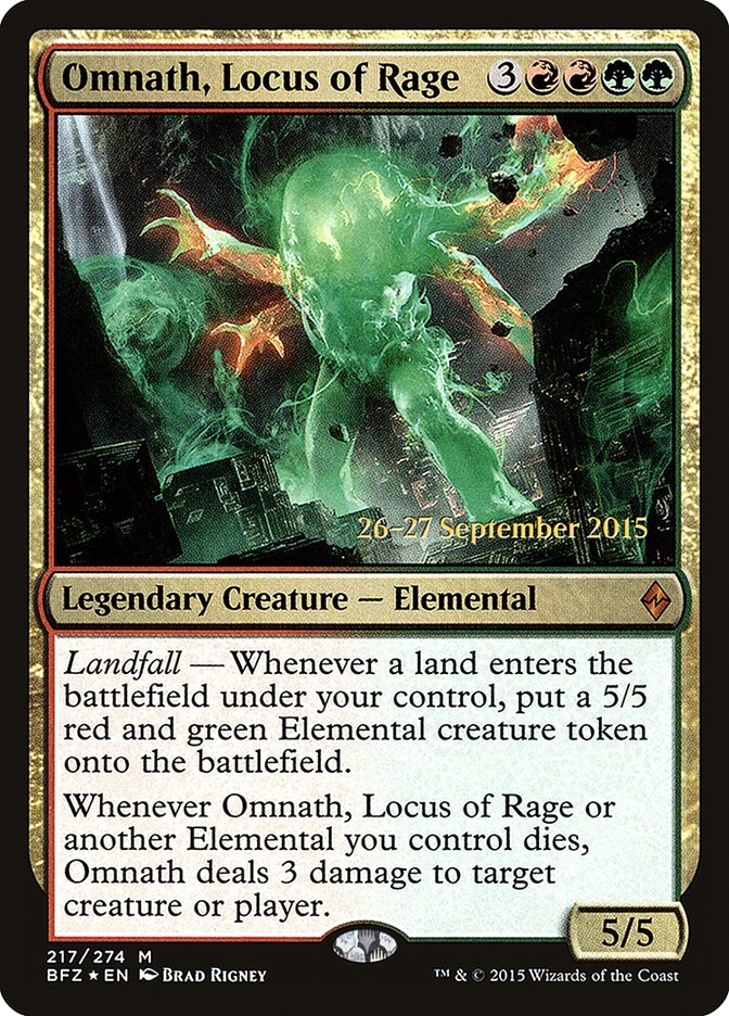 Omnath, Locus of Rage [Battle for Zendikar Prerelease Promos] | Good Games Cannington