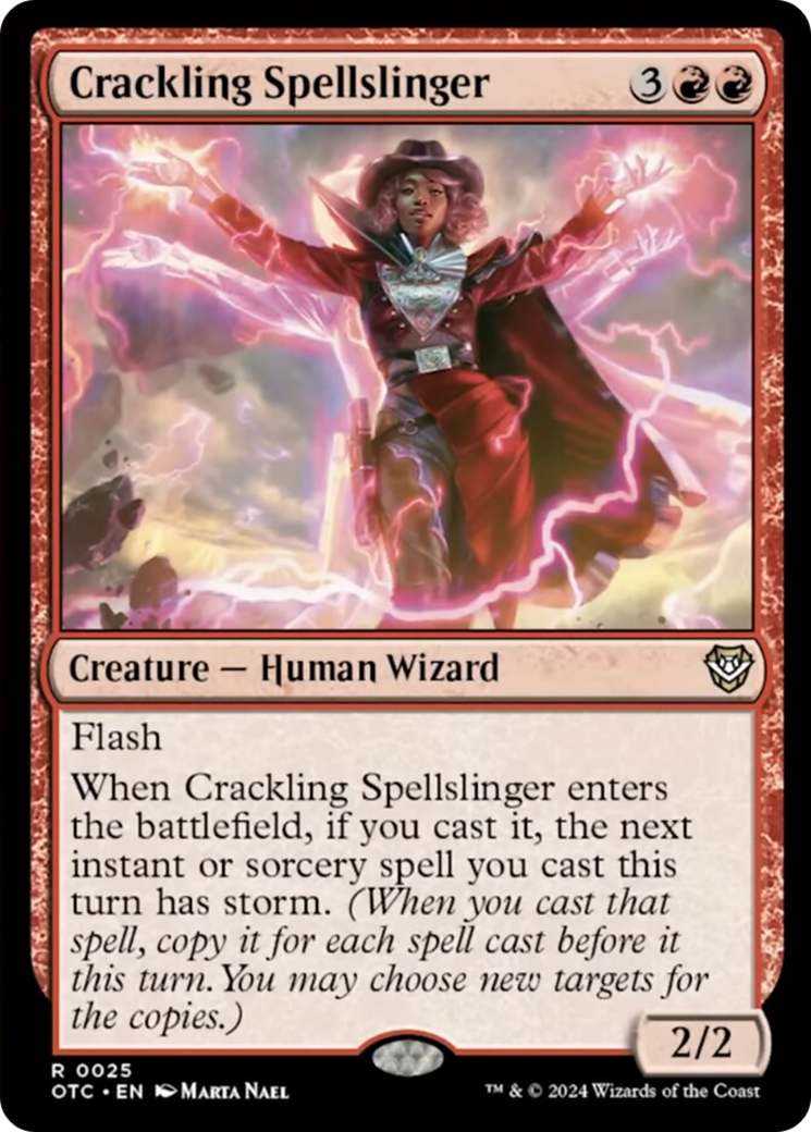 Crackling Spellslinger [Outlaws of Thunder Junction Commander] | Good Games Cannington