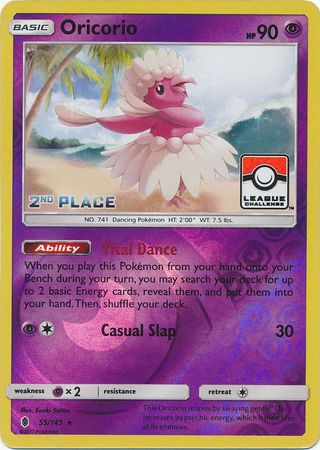 Oricorio (55/145) (League Promo 2nd Place) [Sun & Moon: Guardians Rising] | Good Games Cannington