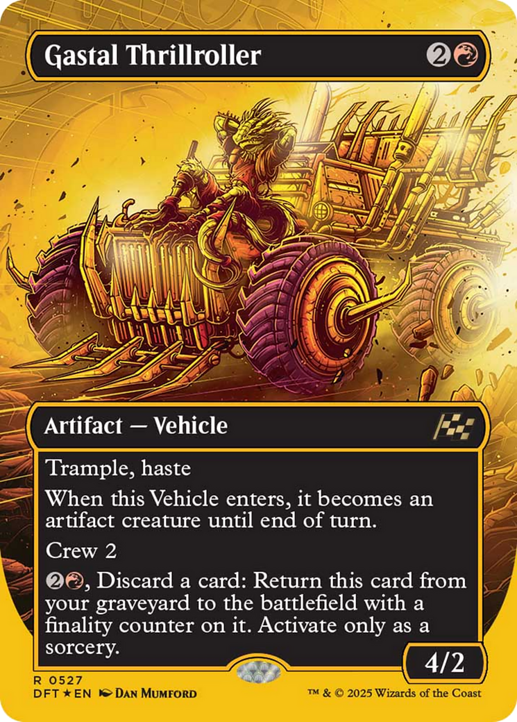 Gastal Thrillroller (Borderless) (First-Place Foil) [Aetherdrift] | Good Games Cannington