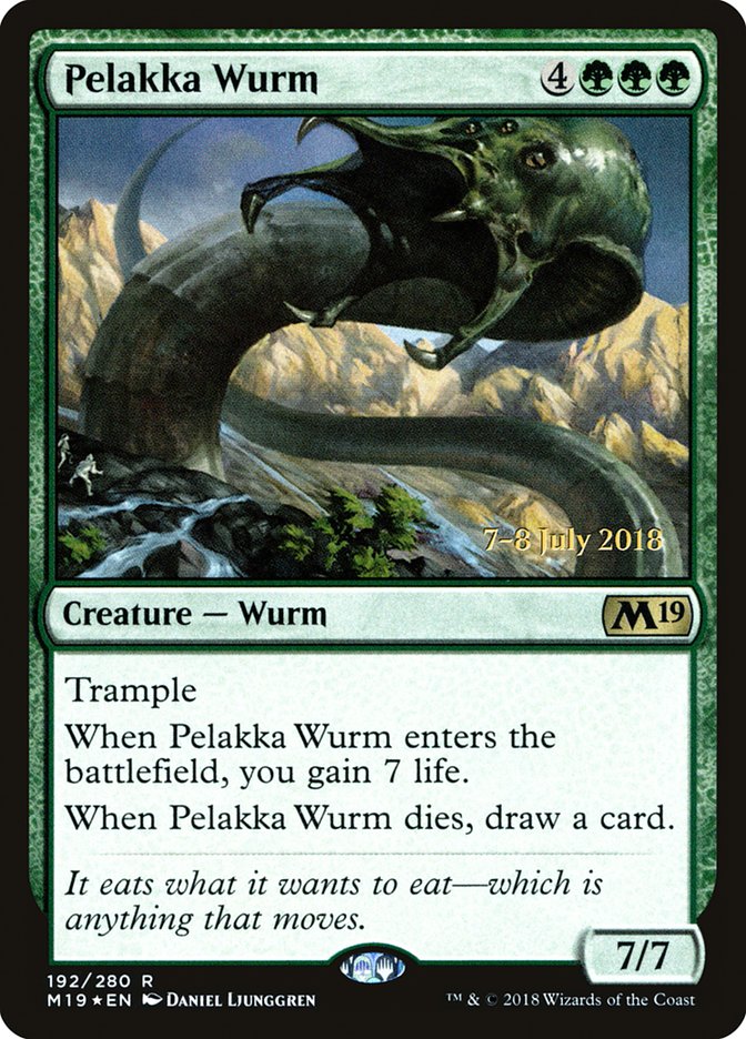 Pelakka Wurm [Core Set 2019 Prerelease Promos] | Good Games Cannington