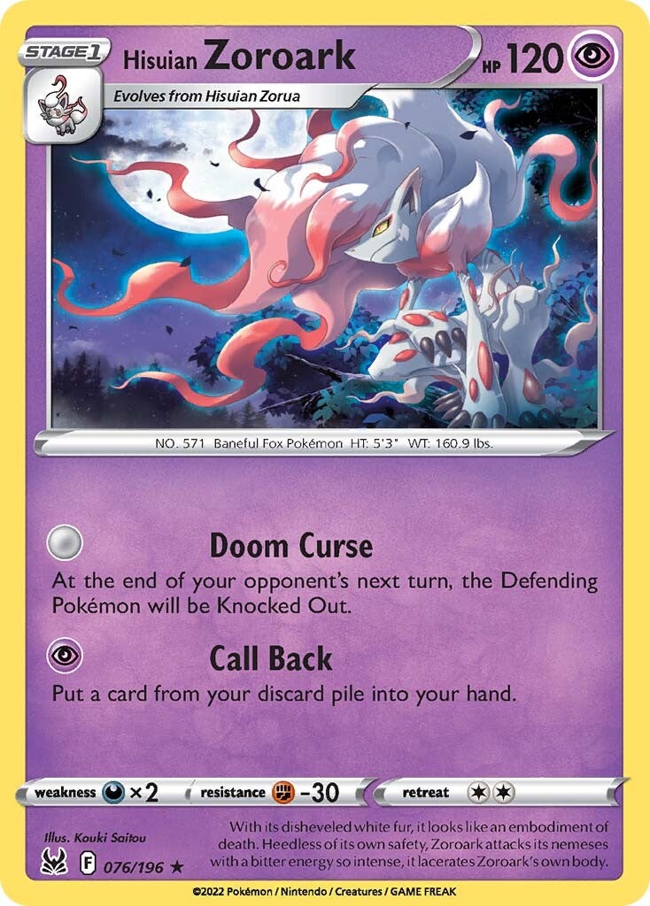 Hisuian Zoroark (076/196) [Sword & Shield: Lost Origin] | Good Games Cannington