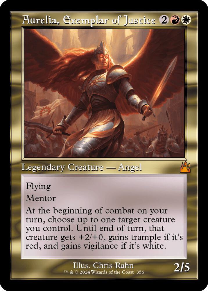 Aurelia Exemplar of Justice Retro Frame 356 (Ravnica Remastered)  - Foil | Good Games Cannington