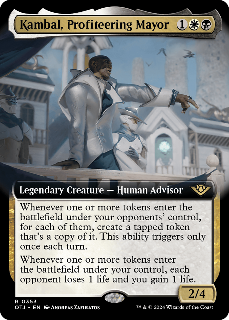 Kambal, Profiteering Mayor (Extended Art) [Outlaws of Thunder Junction] | Good Games Cannington