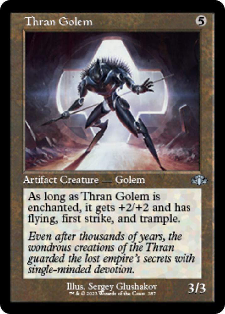 Thran Golem Retro Frame 387 (Dominaria Remastered)  | Good Games Cannington