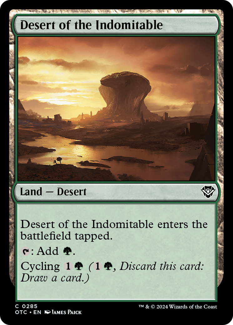 Desert of the Indomitable [Outlaws of Thunder Junction Commander] | Good Games Cannington