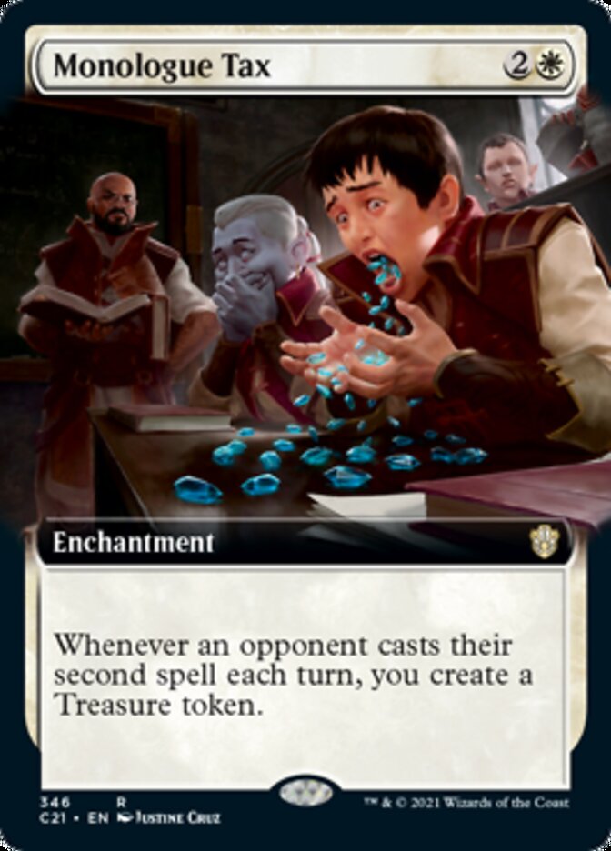 Monologue Tax (Extended Art) [Commander 2021] | Good Games Cannington