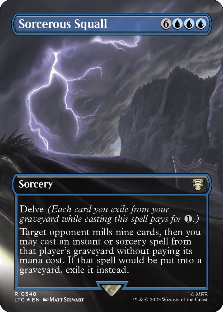 Sorcerous Squall 548/347 (Commander: The Lord of the Rings: Tales of Middle-earth)  - Borderless Surge Foil | Good Games Cannington