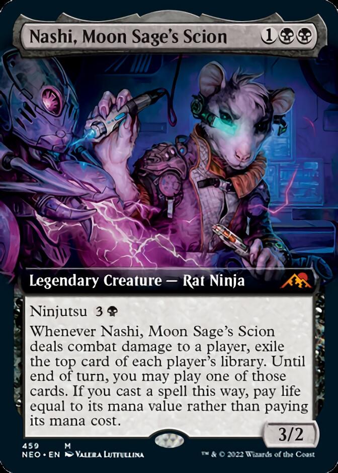 Nashi, Moon Sage's Scion (Extended Art) [Kamigawa: Neon Dynasty] | Good Games Cannington