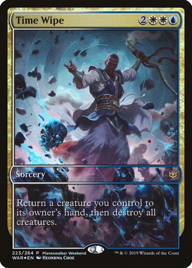 Time Wipe (Planeswalker Weekend) (Full Art) [War of the Spark Promos] | Good Games Cannington