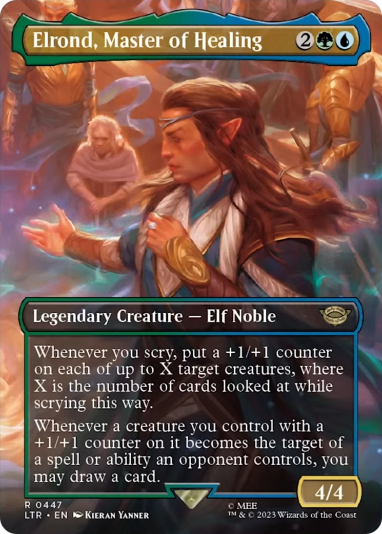 Elrond, Master of Healing (Borderless Alternate Art) [The Lord of the Rings: Tales of Middle-Earth] | Good Games Cannington
