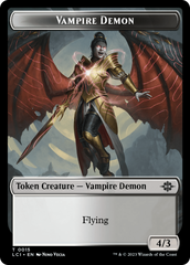 Vampire (0014) // Vampire Demon Double-Sided Token [The Lost Caverns of Ixalan Commander Tokens] | Good Games Cannington