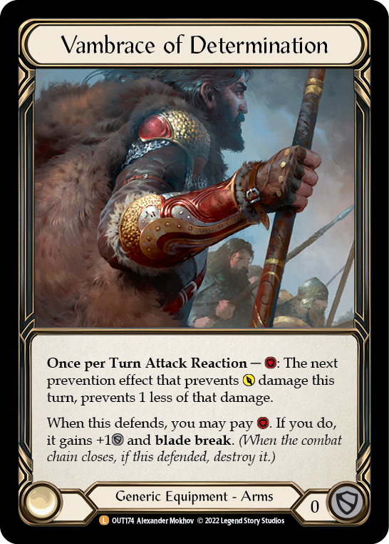 Vambrace of Determination [OUT174] (Outsiders)  Rainbow Foil | Good Games Cannington
