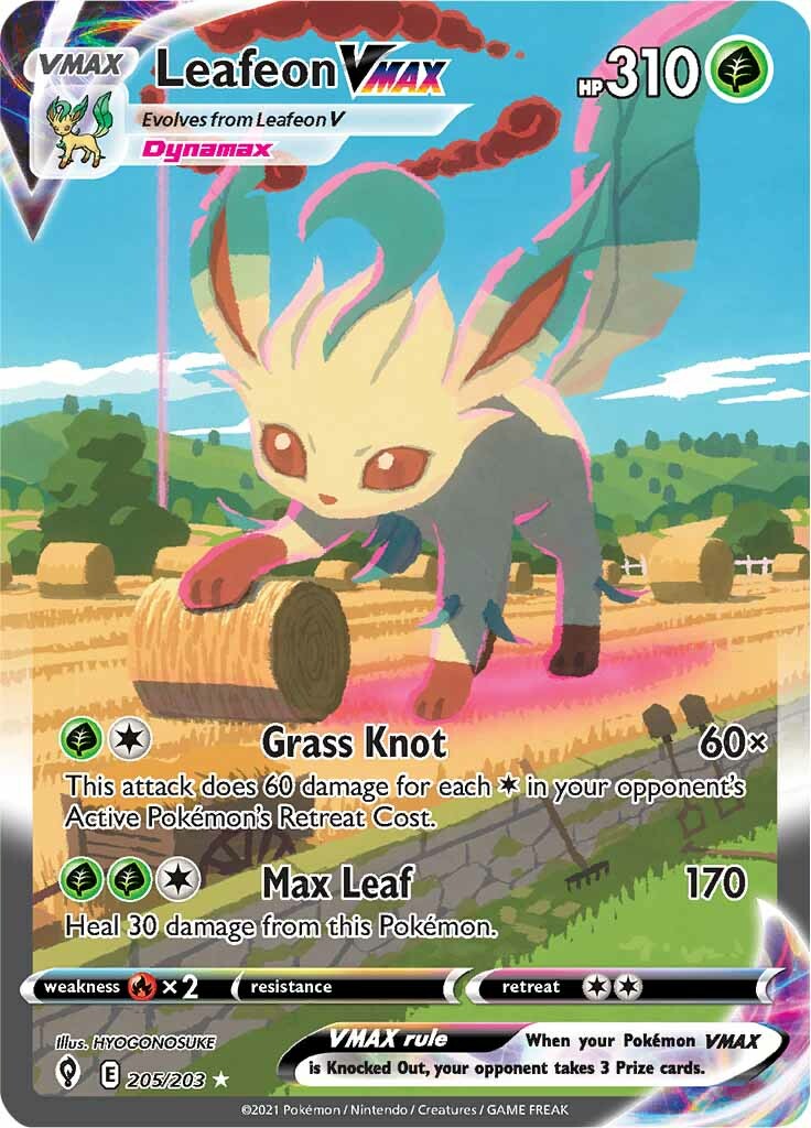 Leafeon VMAX (205/203) [Sword & Shield: Evolving Skies] | Good Games Cannington