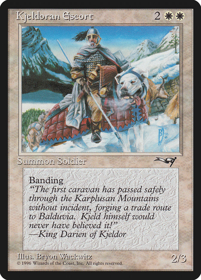 Kjeldoran Escort (Mountain Background) [Alliances] | Good Games Cannington