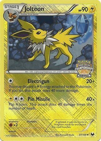 Jolteon (37/108) (Regional Championship) [League & Championship Cards] | Good Games Cannington