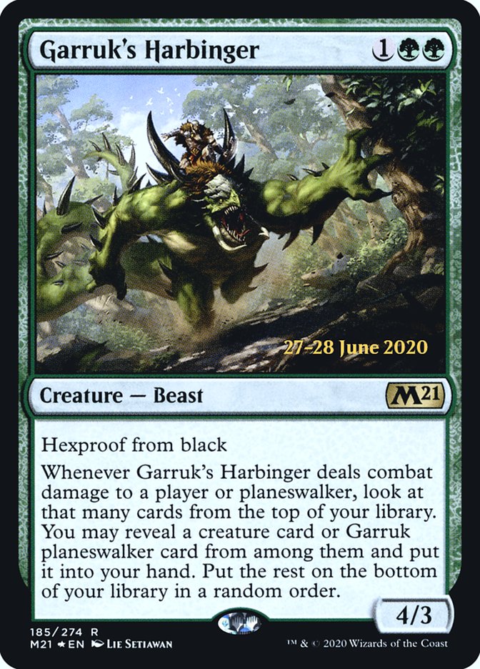 Garruk's Harbinger [Core Set 2021 Prerelease Promos] | Good Games Cannington