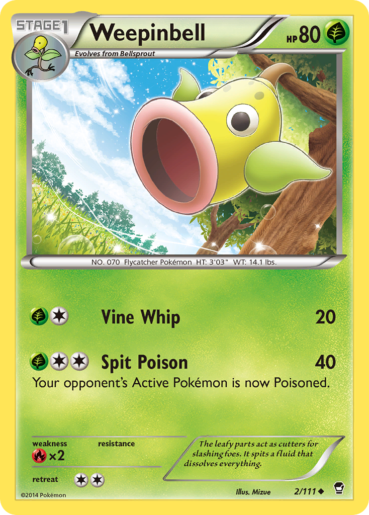 Weepinbell (2/111) [XY: Furious Fists] | Good Games Cannington