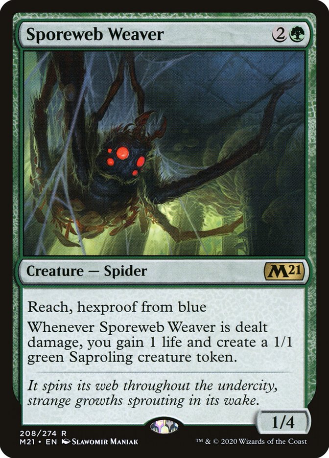 Sporeweb Weaver 208 (Core Set 2021)  | Good Games Cannington