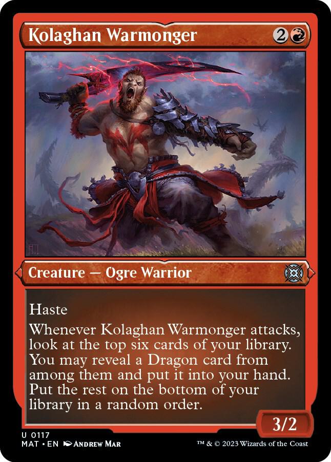 Kolaghan Warmonger 117 (March of the Machine: The Aftermath)  - Etched Foil | Good Games Cannington