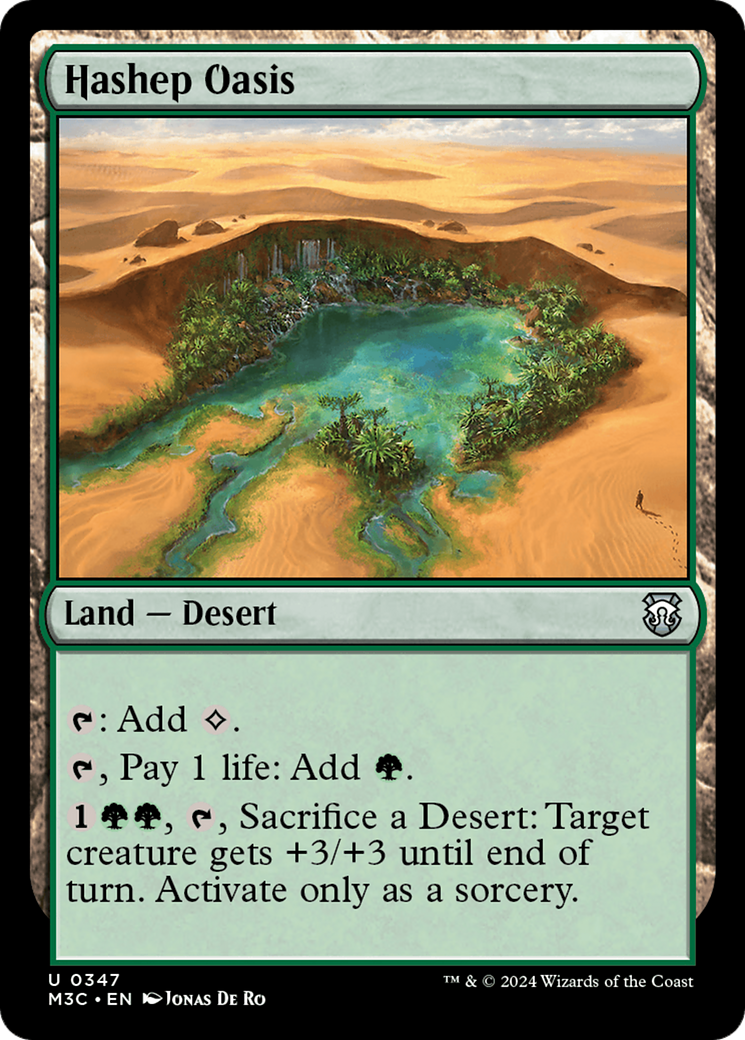 Hashep Oasis (Ripple Foil) [Modern Horizons 3 Commander] | Good Games Cannington