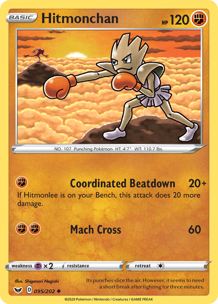 Hitmonchan (095/202) [Sword & Shield: Base Set] | Good Games Cannington