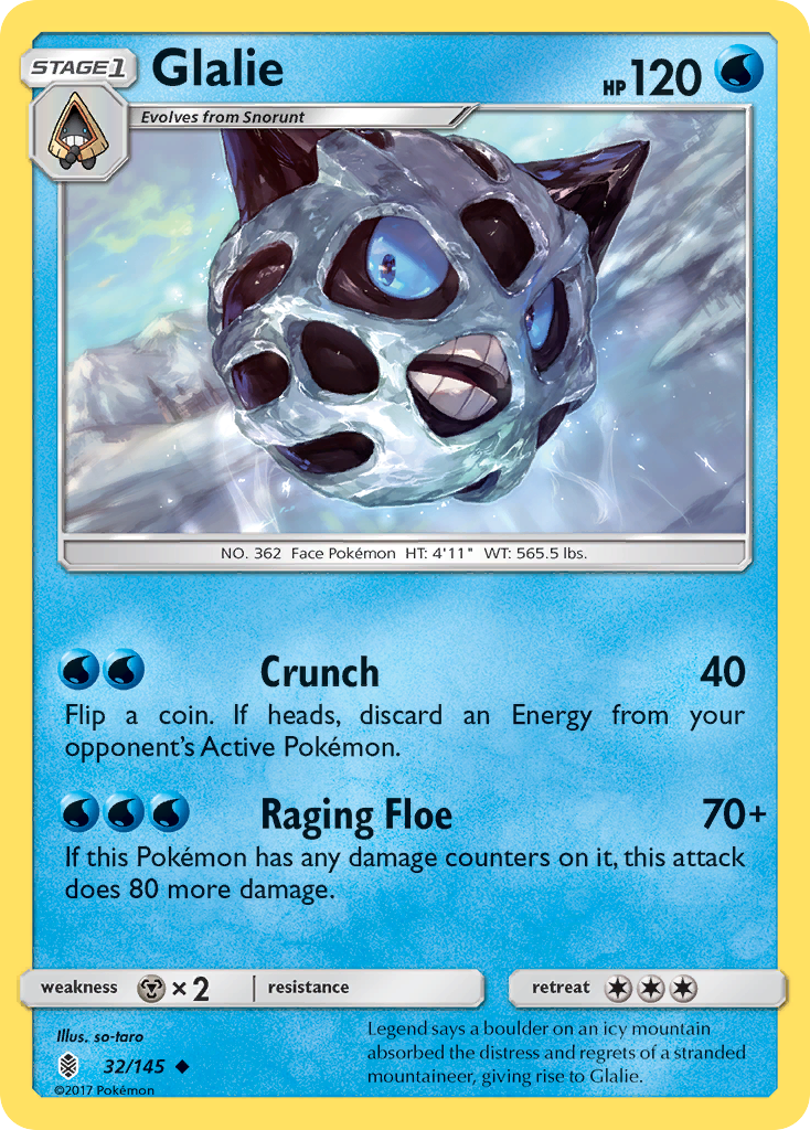Glalie (32/145) [Sun & Moon: Guardians Rising] | Good Games Cannington
